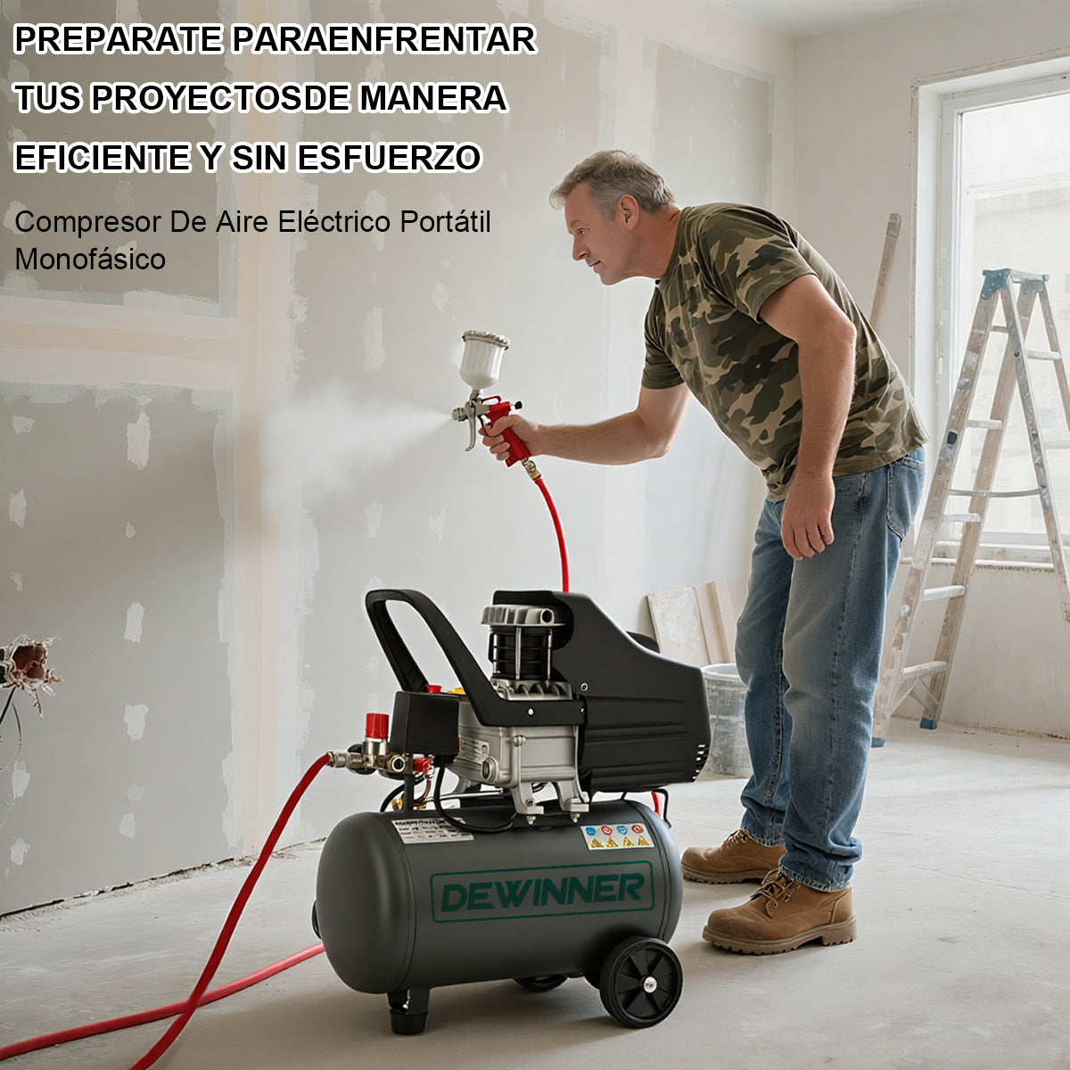 Compresor De Aire 25L 2.5HP Dewinner