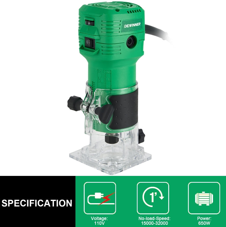 Router Dewinner 3709 Brocas Carburo 1/4