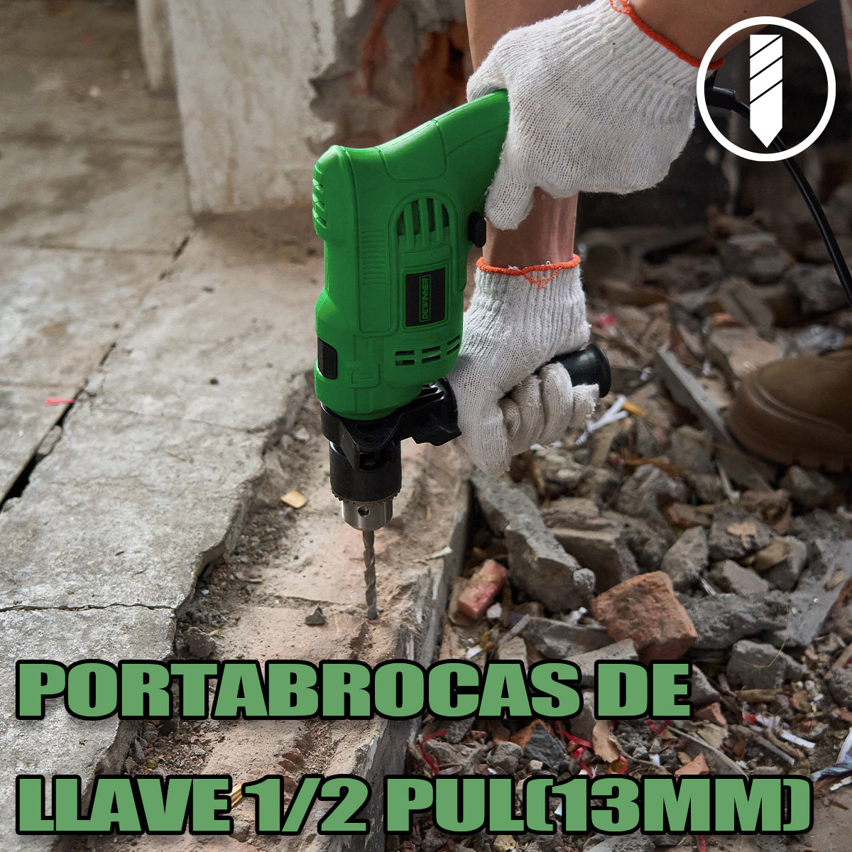 Taladro Dweinner Rotomartillo 1/2 Prof Dweinner ATS-0258