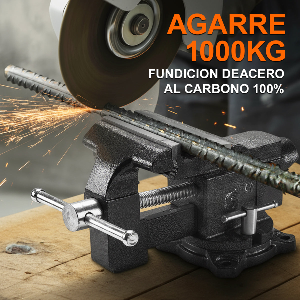 Tornillo de banco de hierro fundido DEWINNER de 6 pulgadas