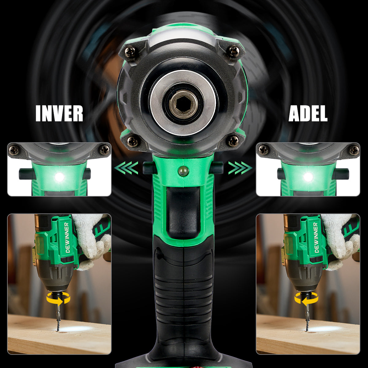 Atornillad De lmpacto DEWINNER3722