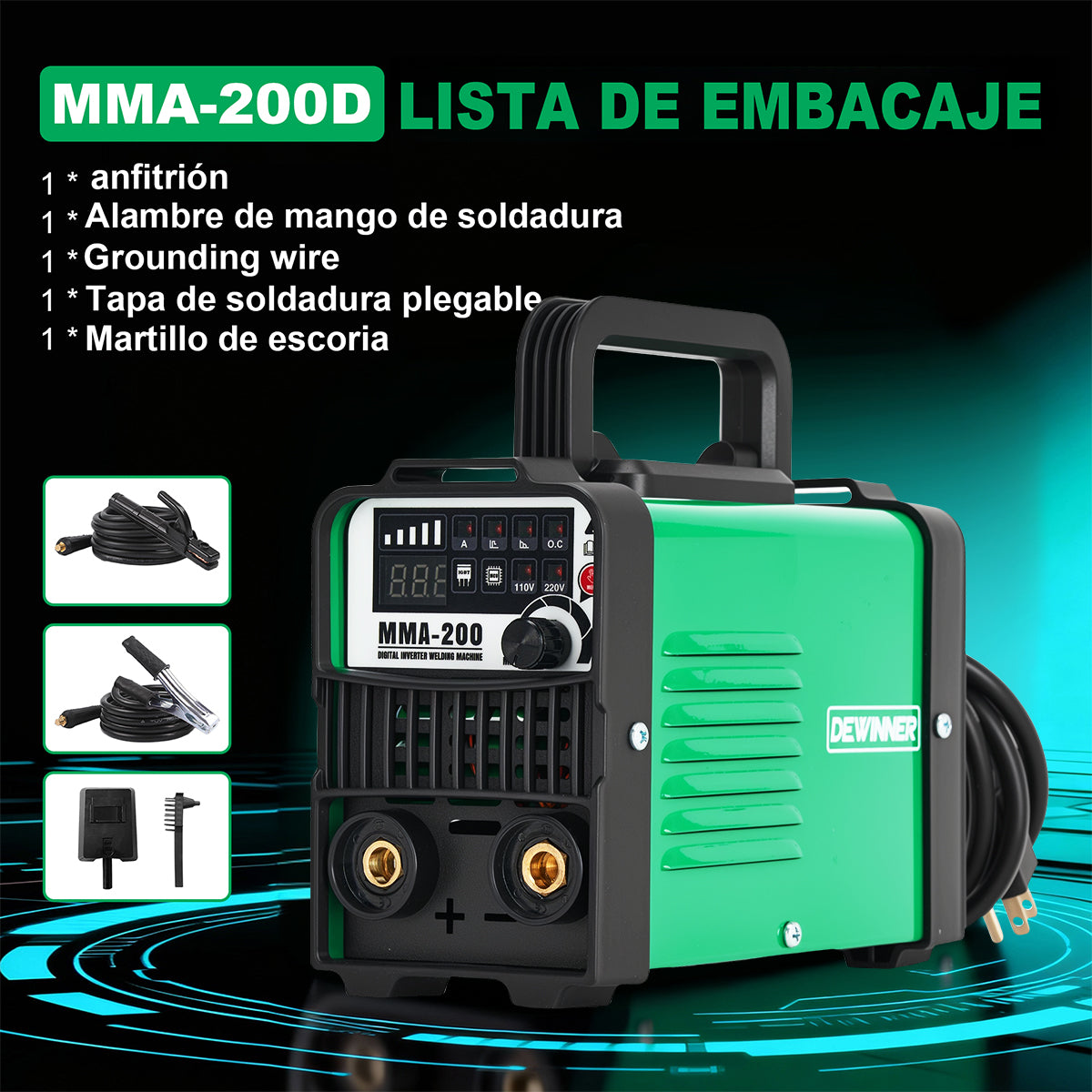 Máquina de soldar MMA-200 Dewinner
