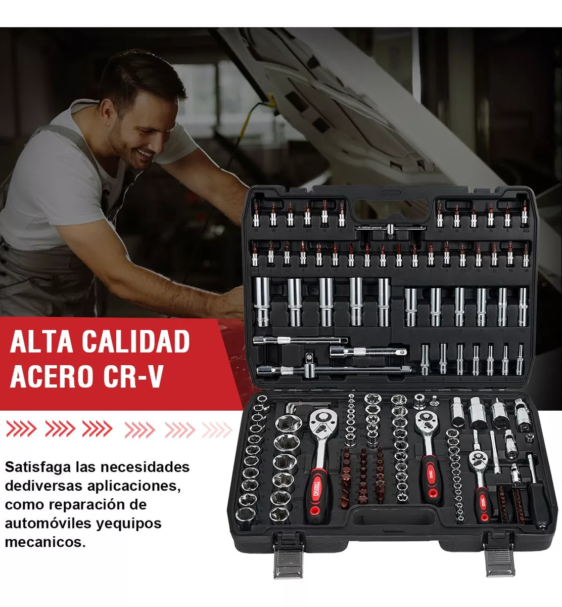 Juego De Dados 172 Piezas Teeno Llaves Autocle Con Estuche