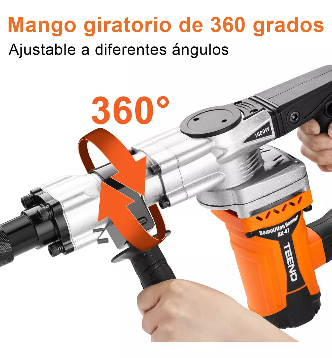 Martillo Demoledor Cincelador Teeno Hex.17 1600w 18j Ak-47