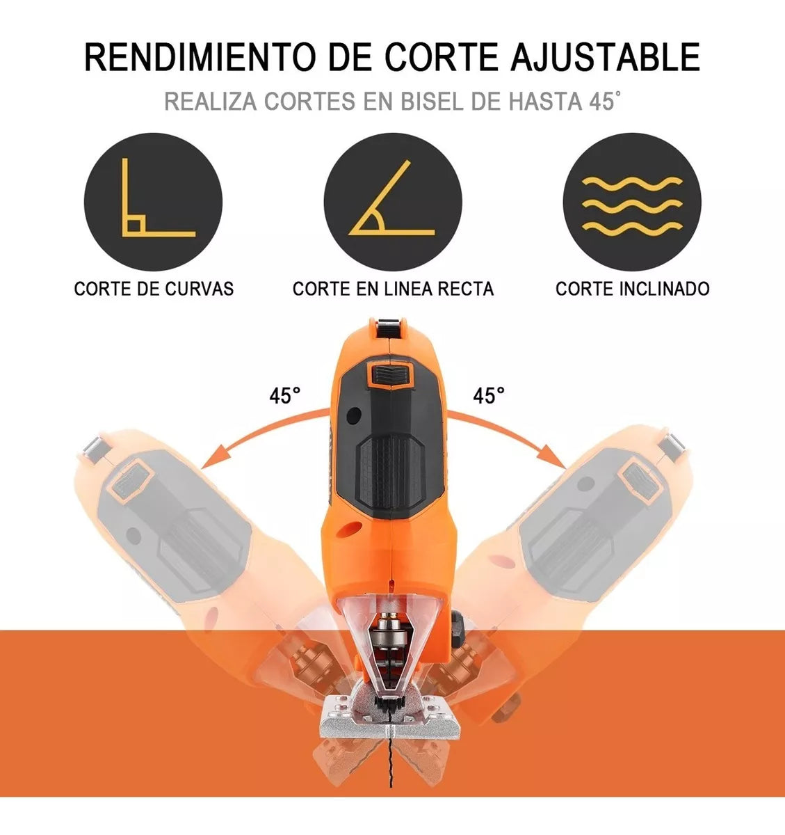 Sierra Caladora Js6501 750w Teeno 5pieza (s) Cuchi Led