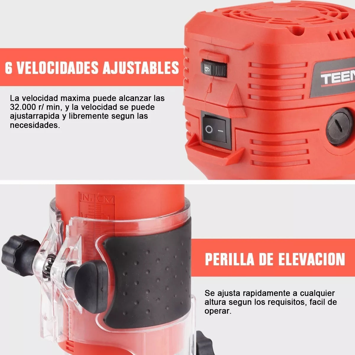 Router Teeno 1026 650w De 6 Velocidades