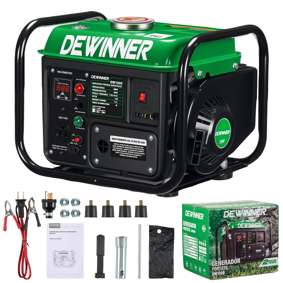 GENERADOR PORTÁTIL MONOFÁSICO  1000W DEWINNER