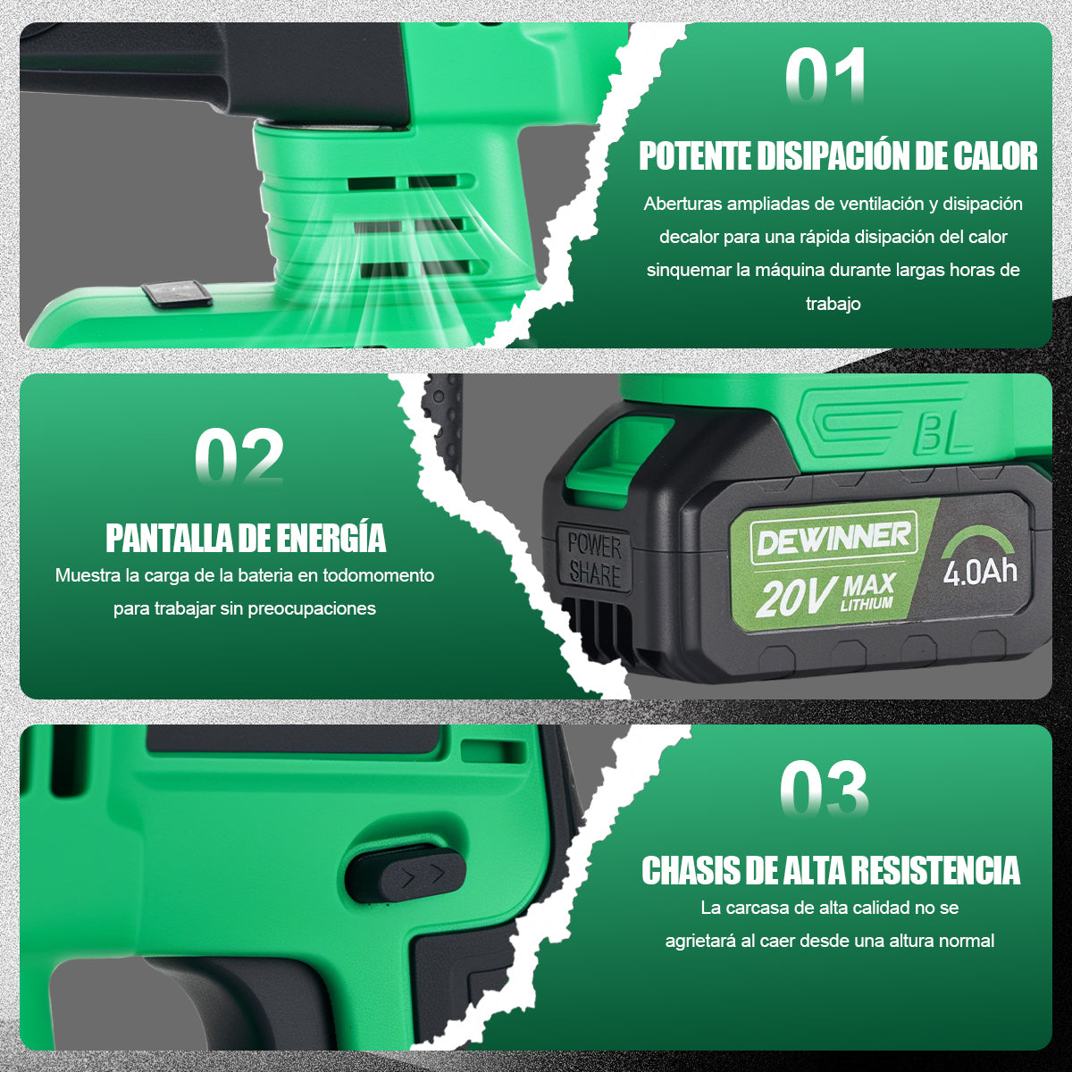 Dewinner VW52 Rotomartillo  inalámbrico