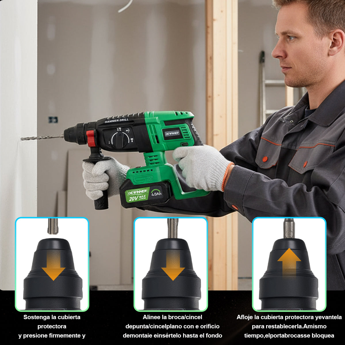 Dewinner VW52 Rotomartillo  inalámbrico