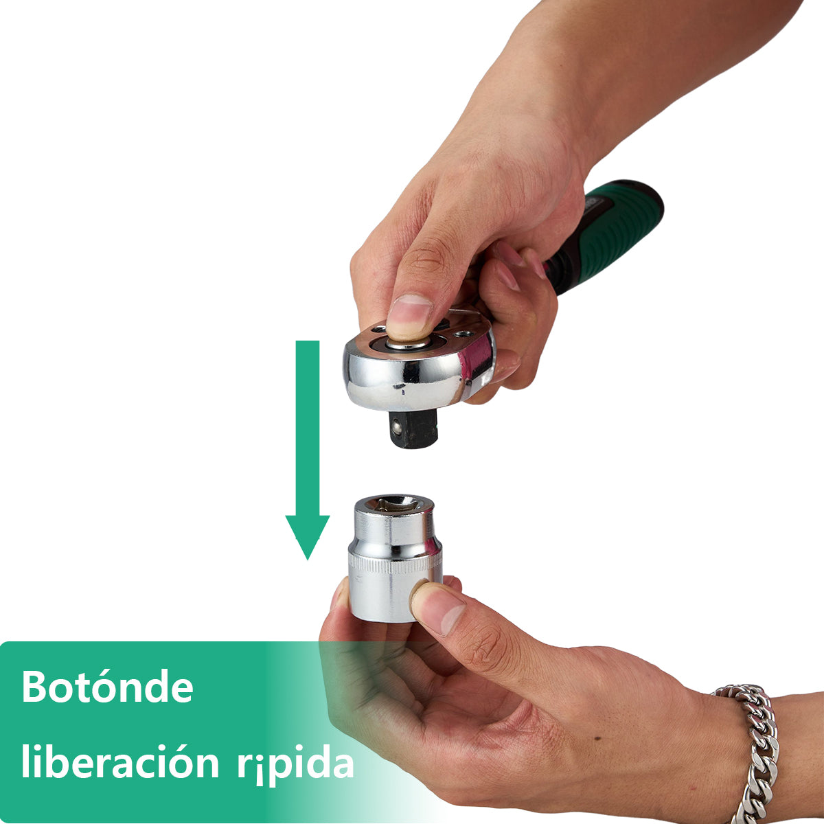 Juego de herramientas profesionales con llave de trinquete DEWINNER de 12 piezas