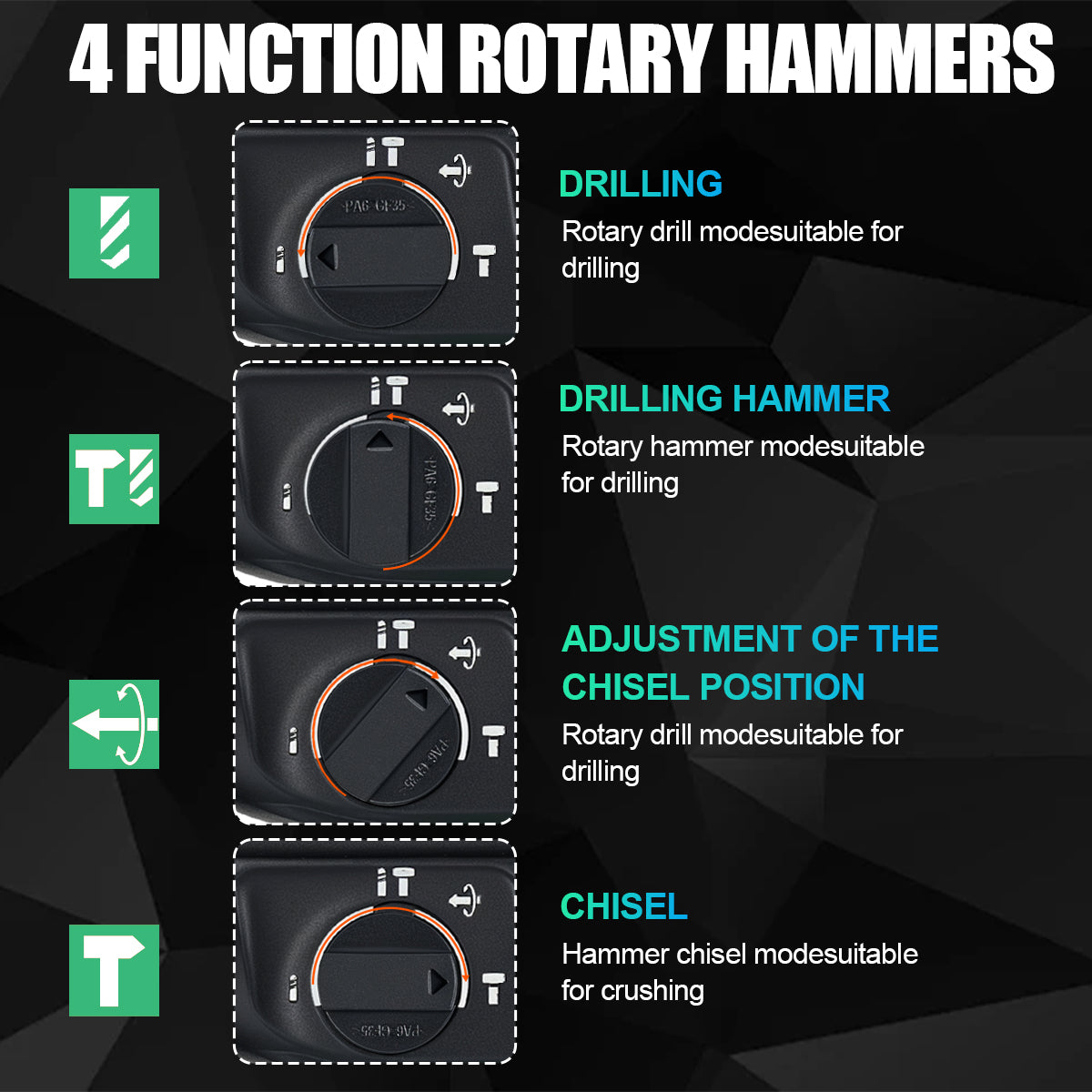 Dewinner VW52 Rotomartillo  inalámbrico
