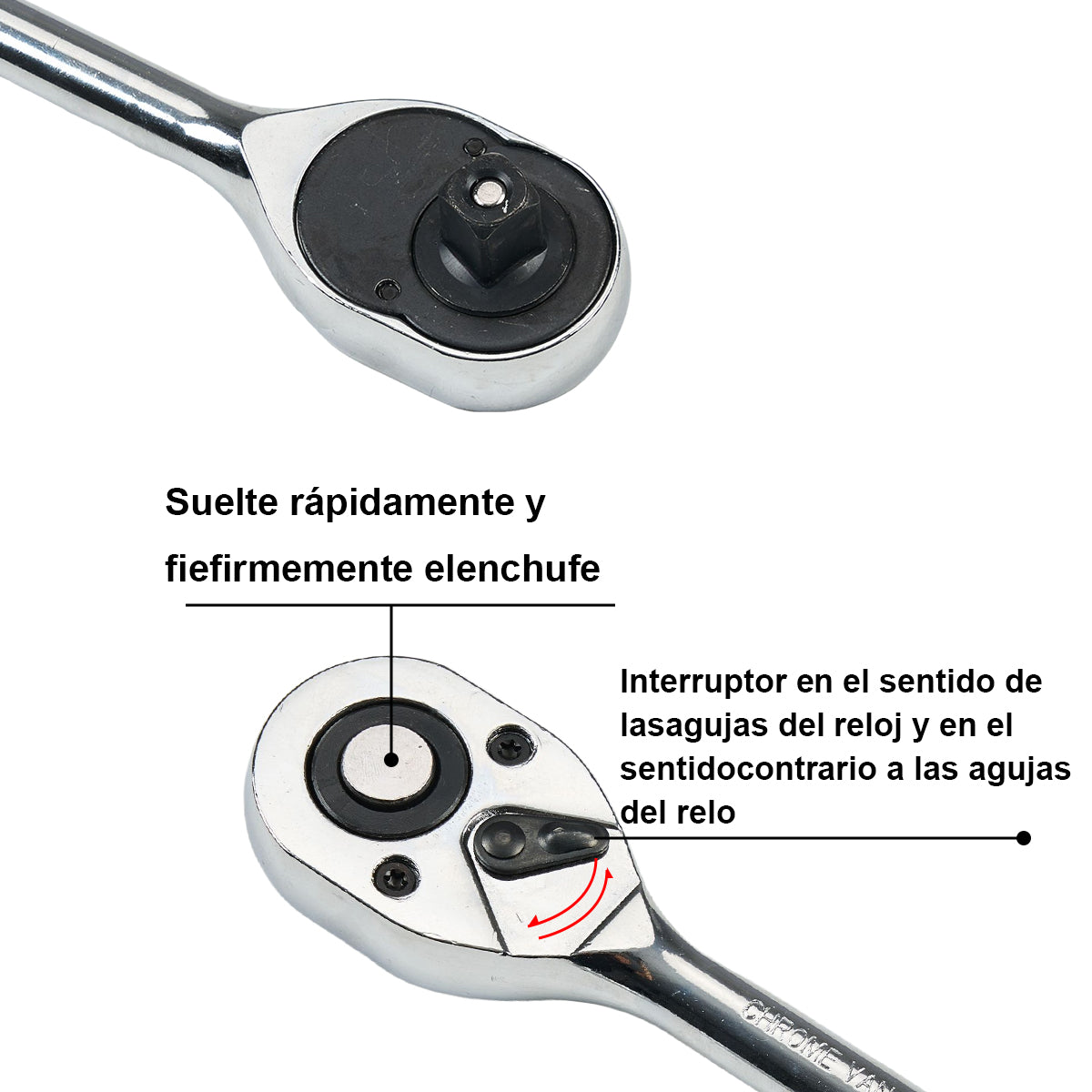 Juego de herramientas profesionales con llave de trinquete DEWINNER de 12 piezas