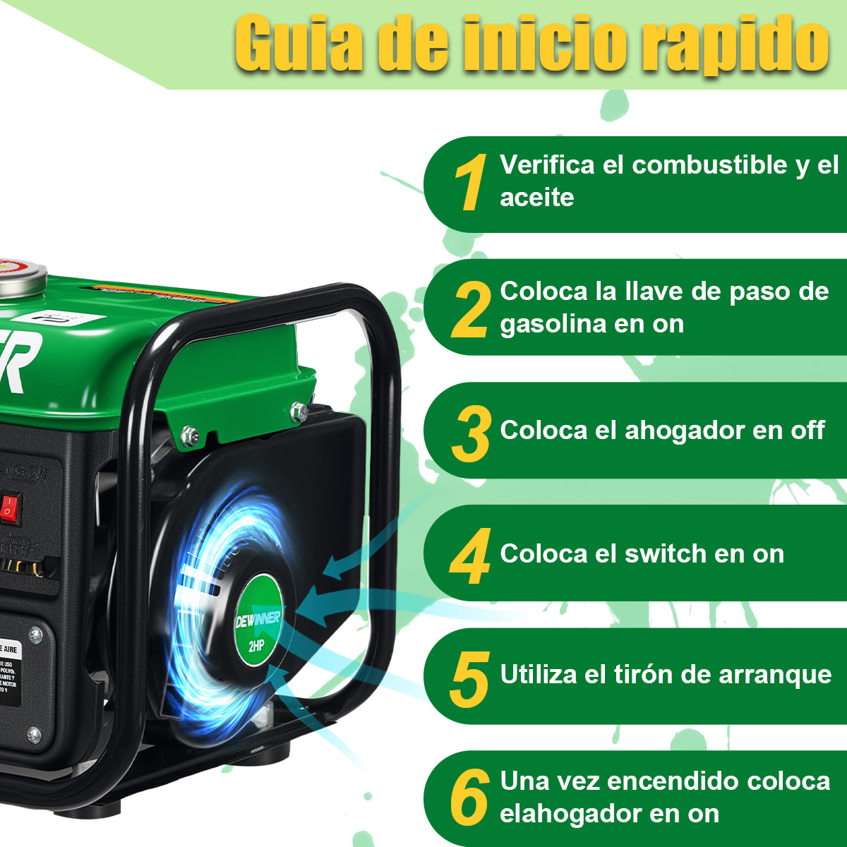 GENERADOR PORTÁTIL MONOFÁSICO  1000W DEWINNER
