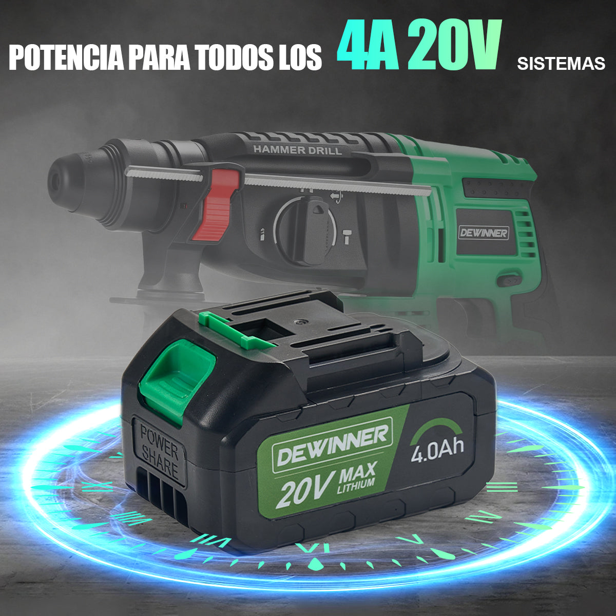 Dewinner VW52 Rotomartillo  inalámbrico