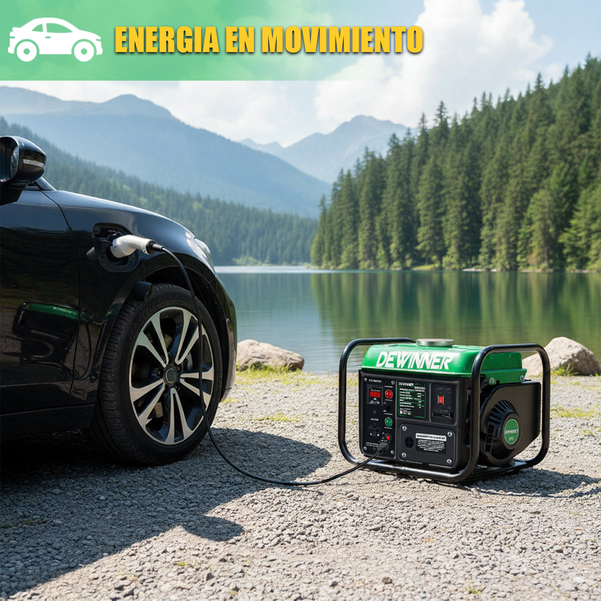 GENERADOR PORTÁTIL MONOFÁSICO  1000W DEWINNER