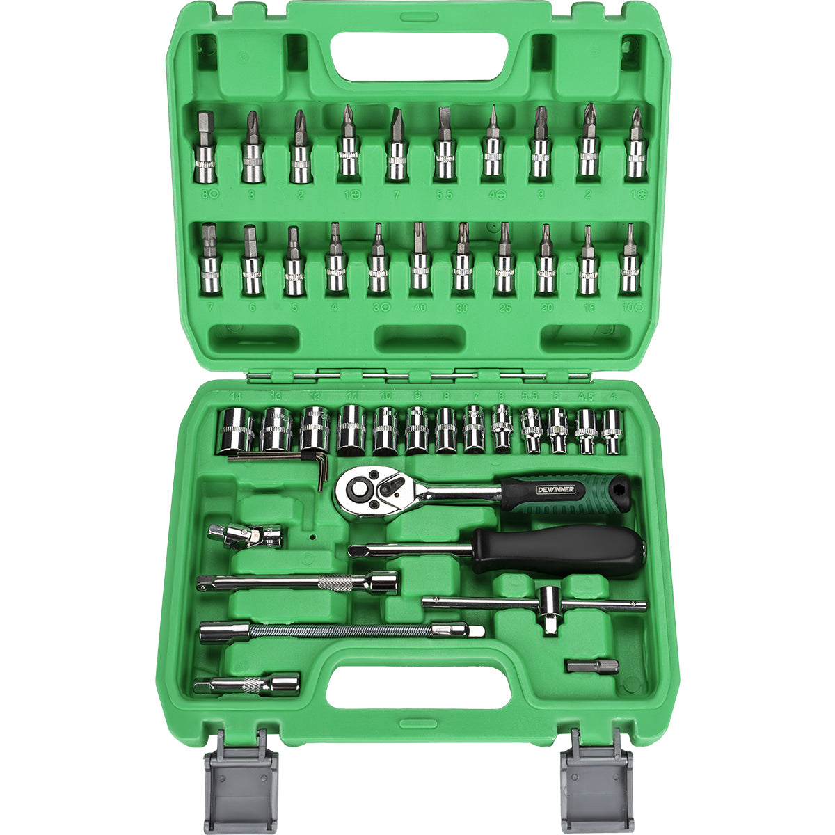 DEWINNER De Herramientas Mecanica Dados Acerokit46 Pzas