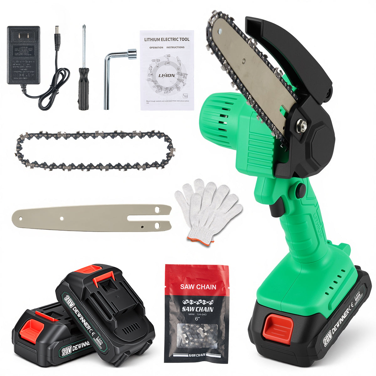 Mini Motosierra Inalámbrica 500w 2000rpm 2 En 1 ( 4 Pulgadas, 6 pulgadas ) Dewinner