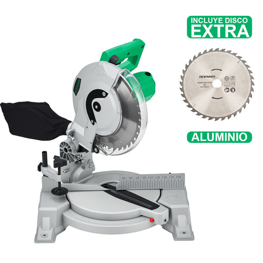 Sierra ingletadora compuesta eléctrica de un solo bisel  DEWINNER