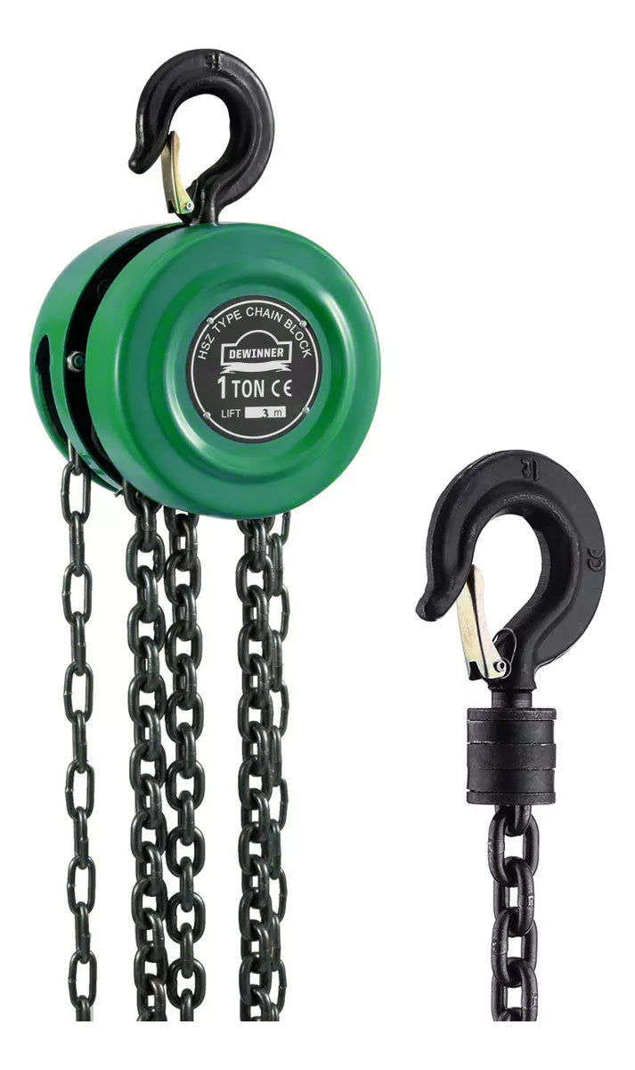 Polipasto Con 3 M Cadena 1 Toneladas High Power DEWINNER