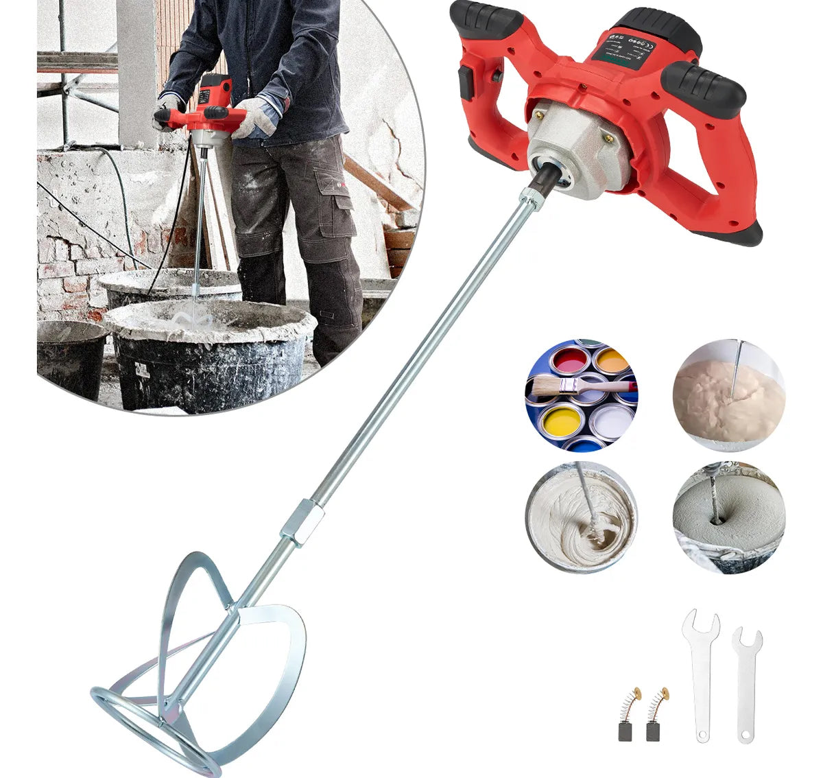 Mezcladora Eléctrica De Cemento/pintura DEWINNER 6 Velocidade