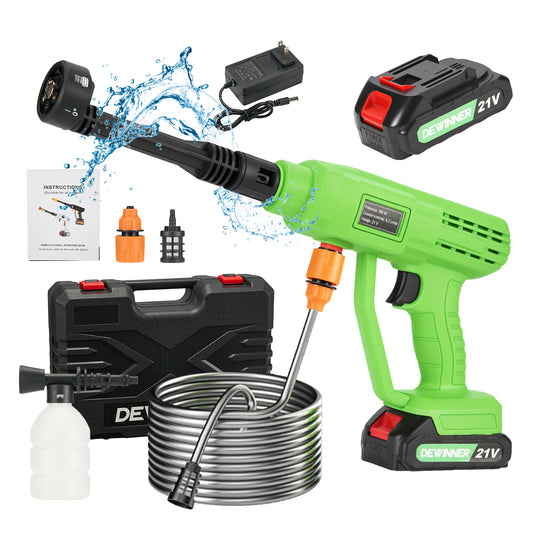Hidrolavadora Inalambrica 21v Bateria ,6 En 1 Boquilla ,Manguera De 5m ,4.5l/m 280w Dewinner