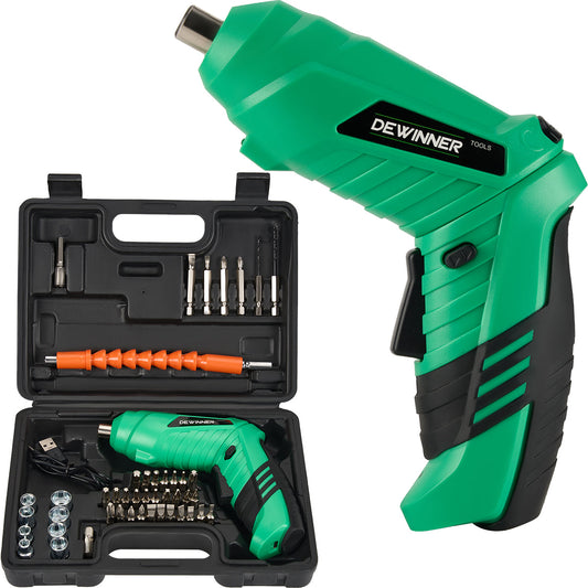 Destornillador inalámbrico DEWINNER 3.6v, juego de 46 piezas