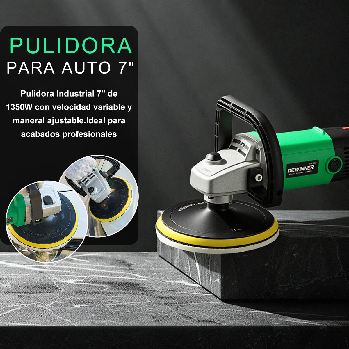 Pulidora Industrial 7 Pulgadas 1200w DEWINNER
