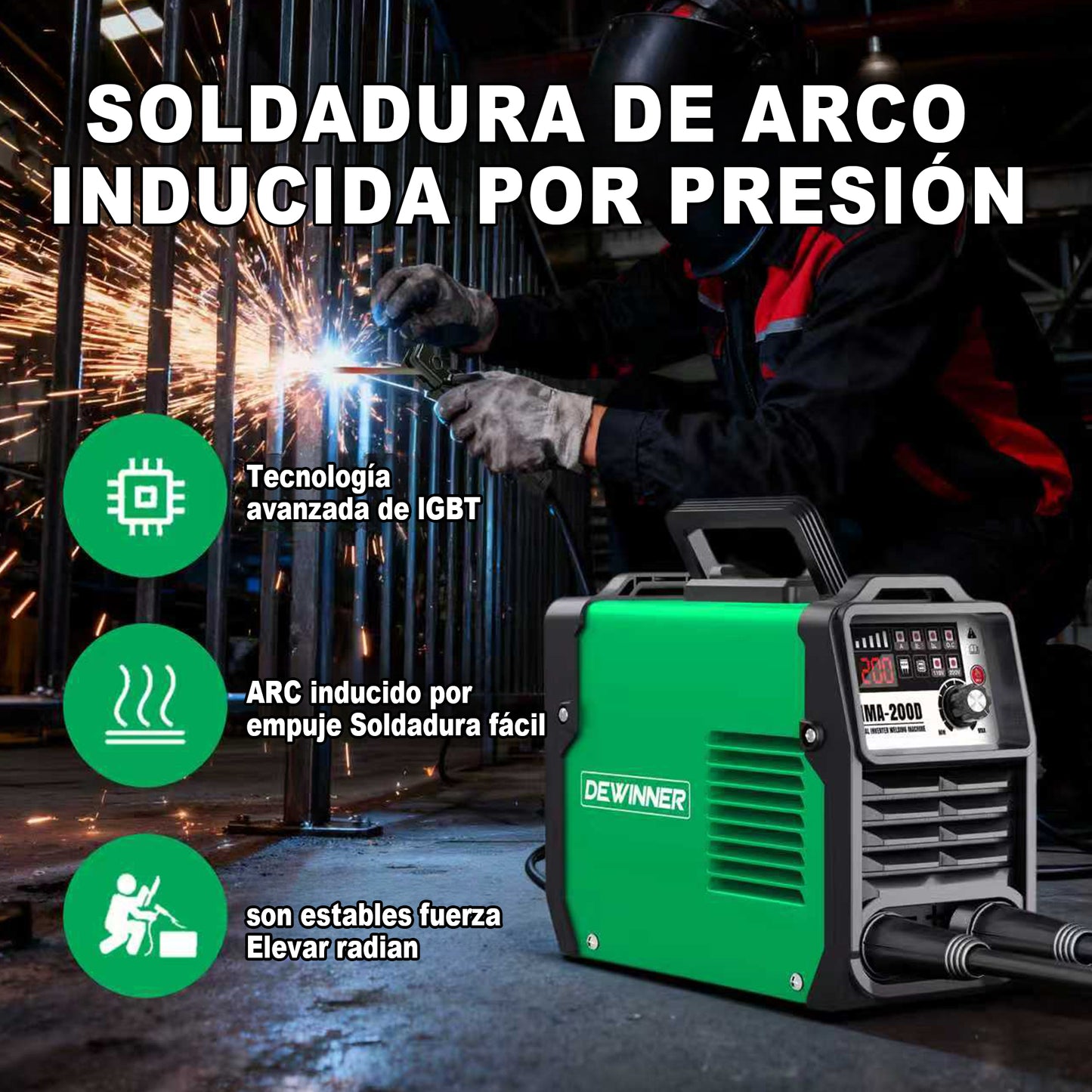 DEWINNER Soldador manual portátil de doble voltaje