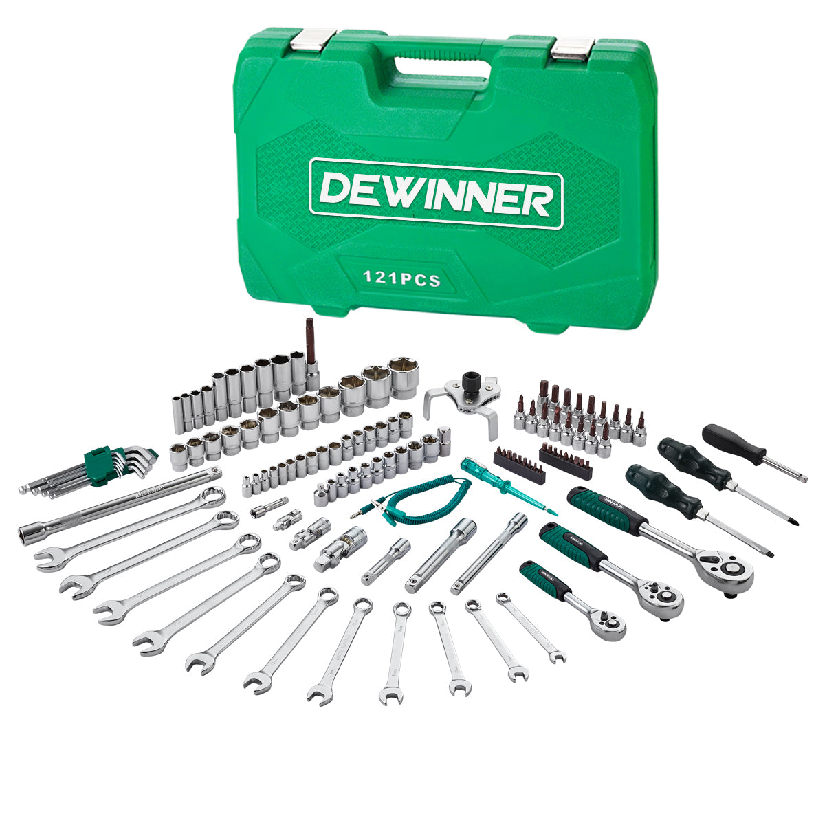 DEWINNER De Herramientas Mecanica Dados Acerokit121 Pzas