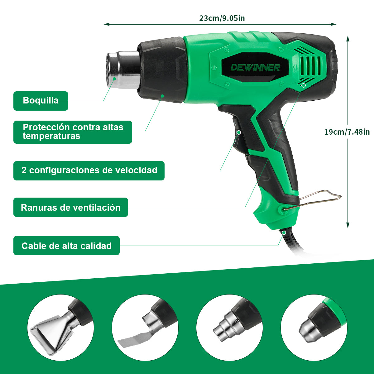 Pistola de calor DEWINNER  DW-1815A