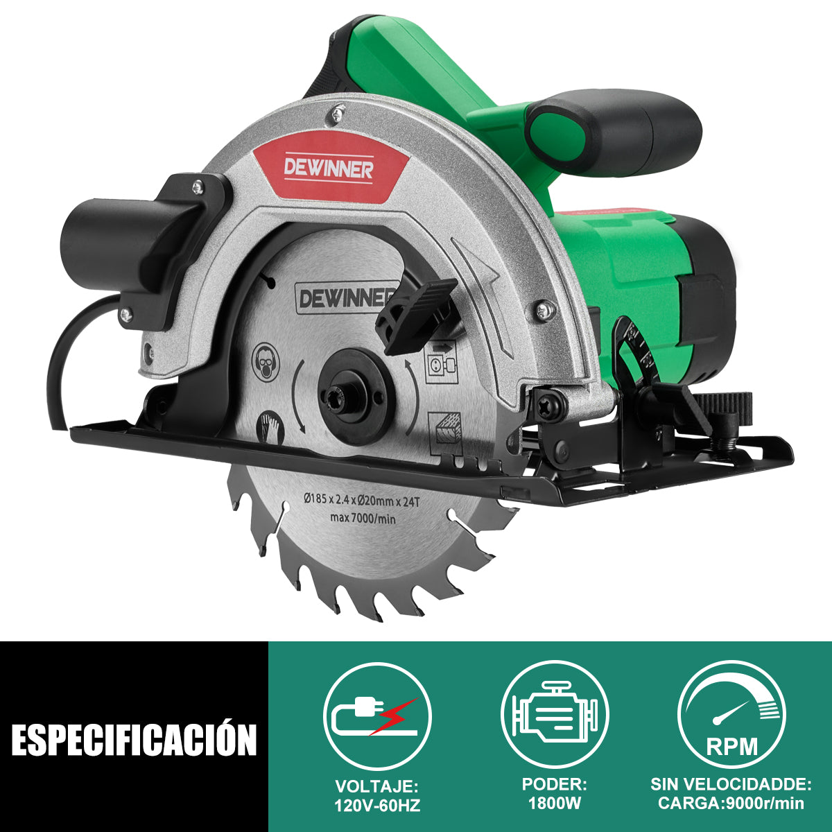 Sierra circular eléctrica DEWINNER