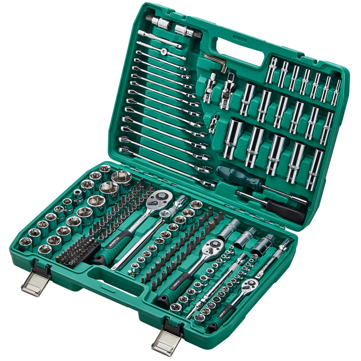 Juego De Dados 216 Piezas Stanew Llaves Autocle Con Estuche