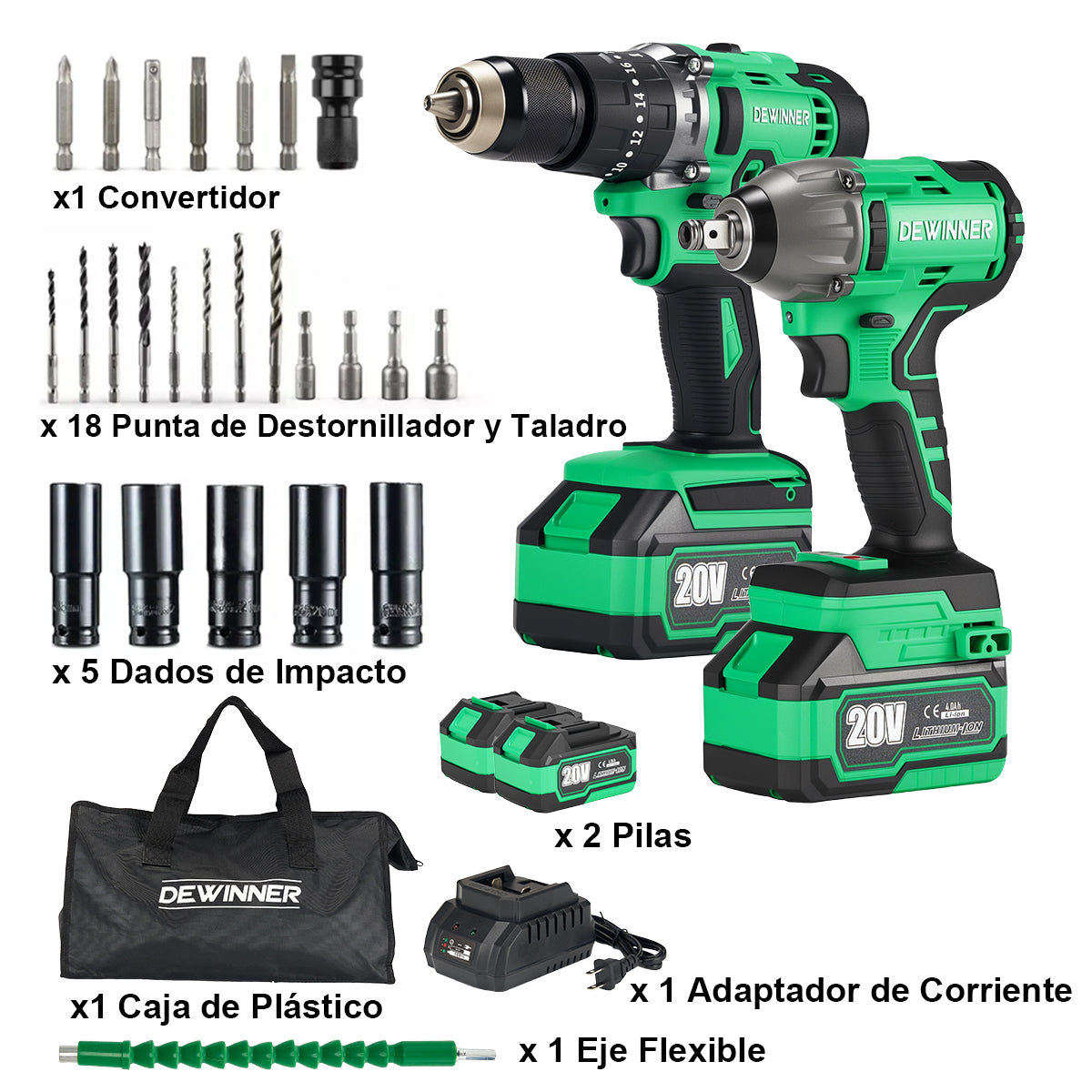 Atornillador de impacto 3722+ Martillo rotativo 916 sin escobillas