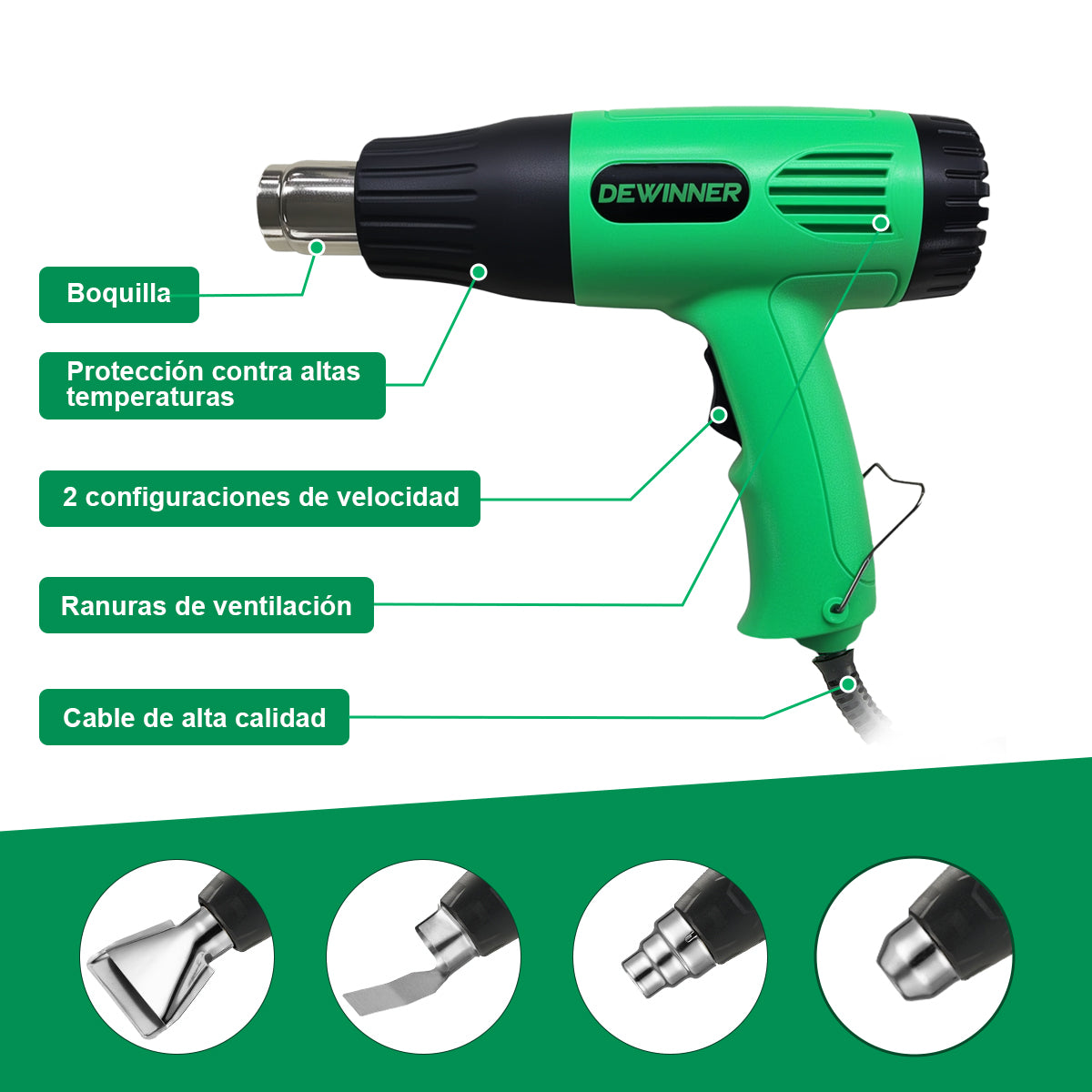 Pistola de calor DEWINNER  DW-1811