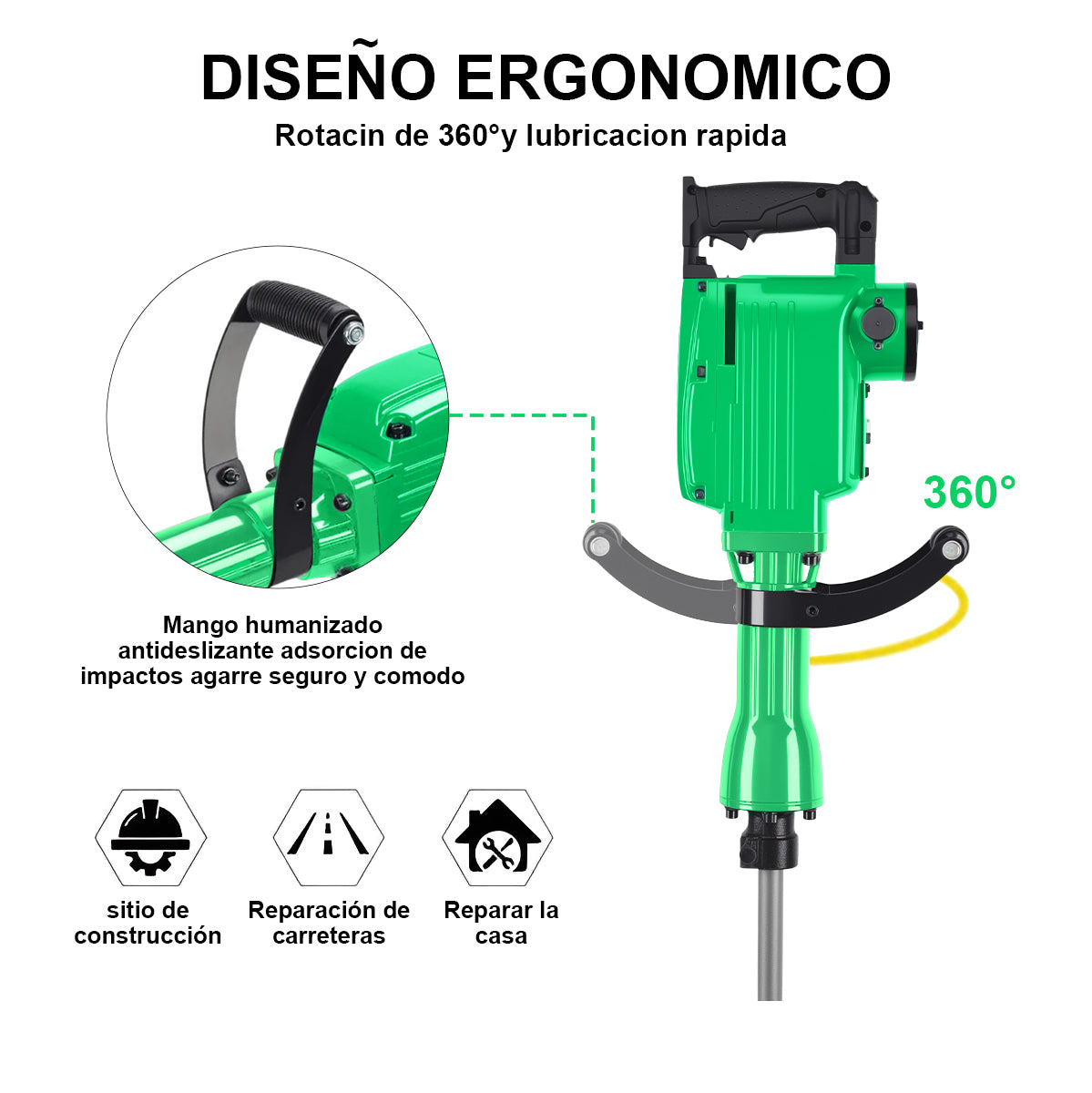 Demoledor Rompedor De Concreto 1700w DEWINNER 65a