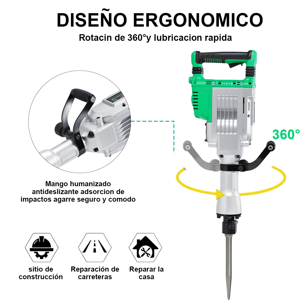 Triturador De Hormigón De Alta Resistencia De 1700w DEWINNER