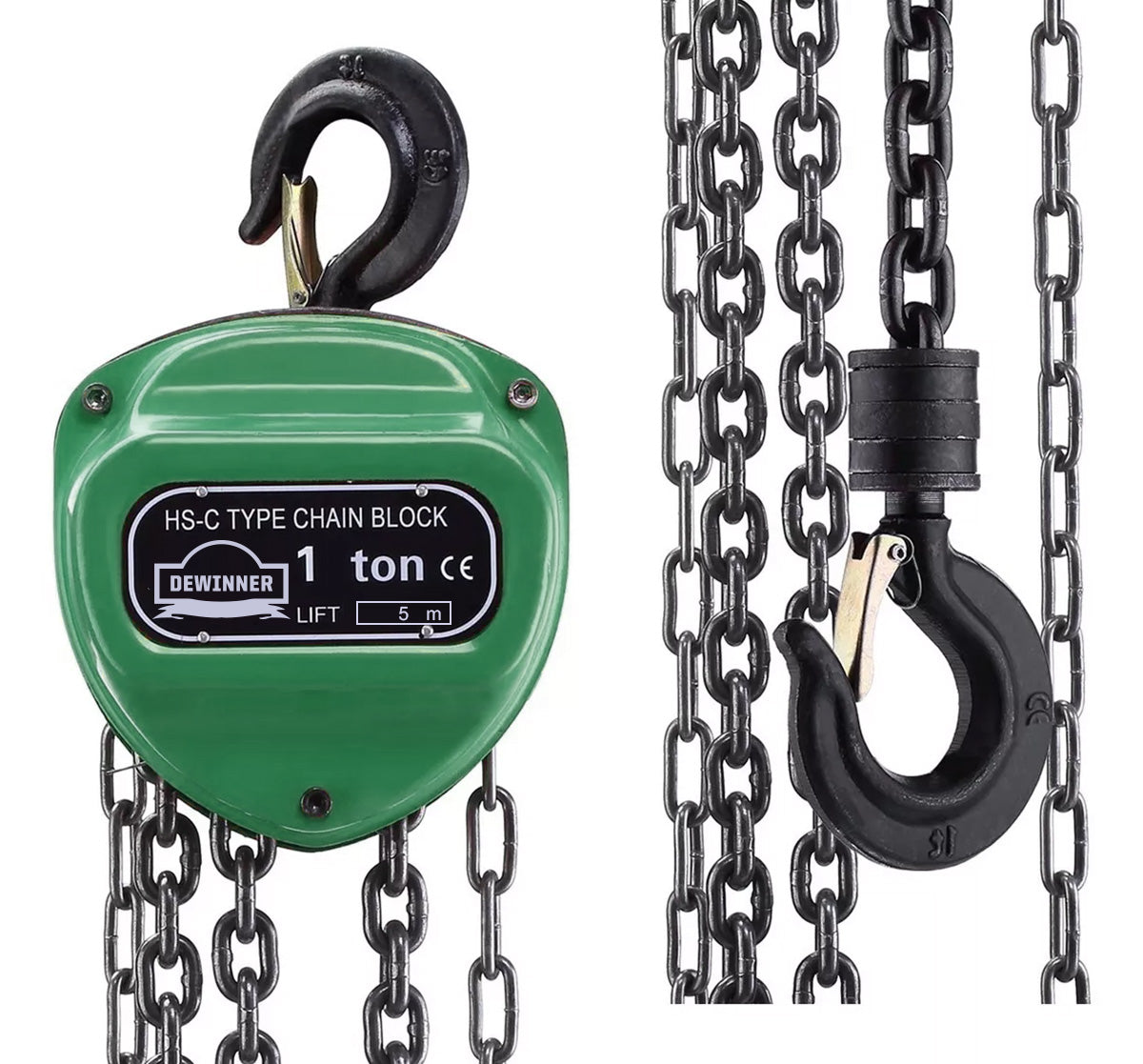 Polipasto De Cadena Triangular 1 Tonelada 5 Metros DEWINNER