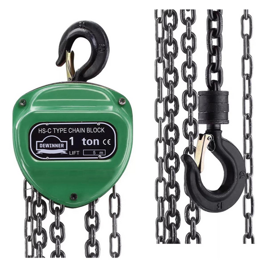 Polipasto De Cadena Triangular 1 Tonelada 5 Metros DEWINNER