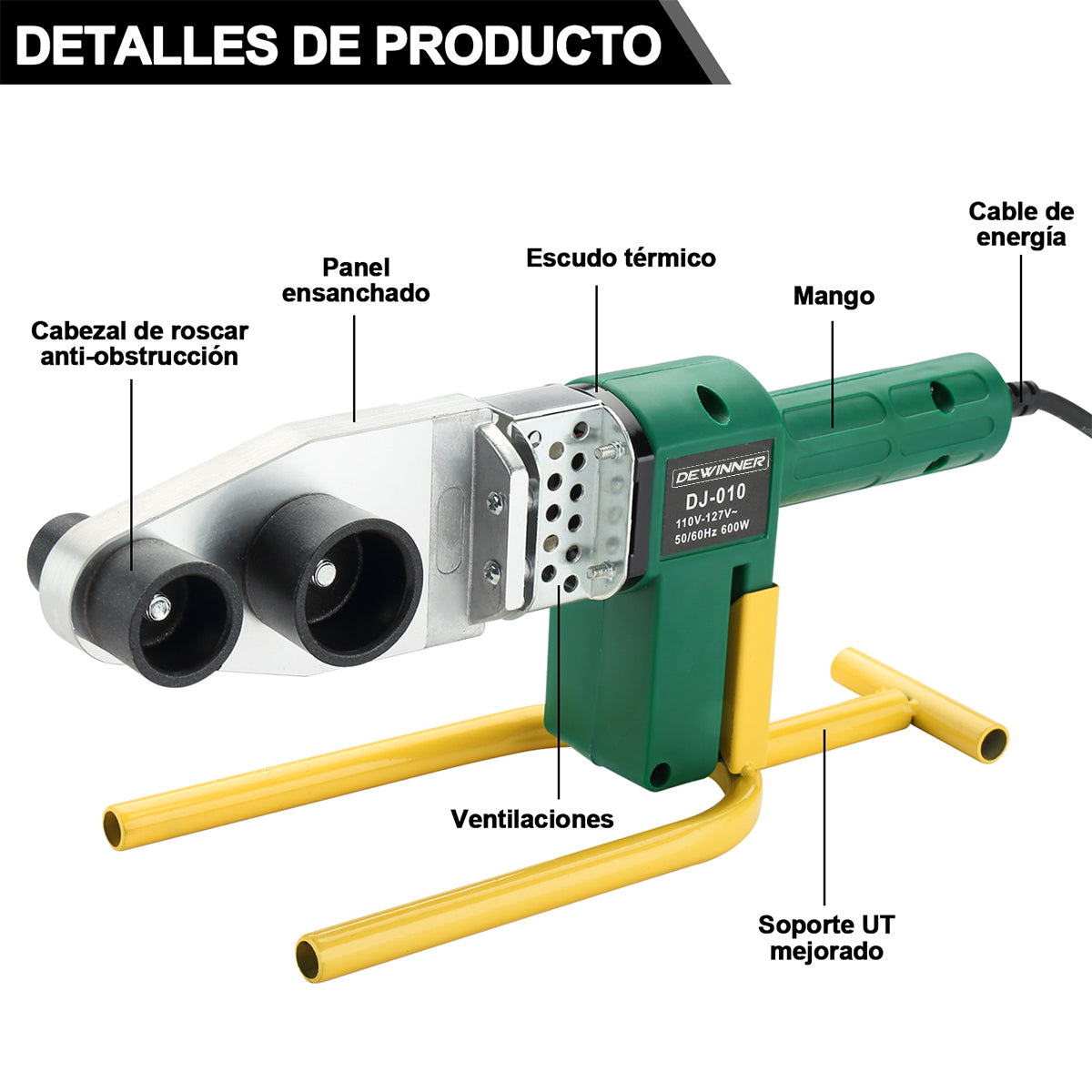 Termofusoras 110v Dj-010 Con 3 Dados Estuche Metal Dewinner
