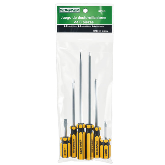Juego de destornilladores de 6 piezas Dewinner