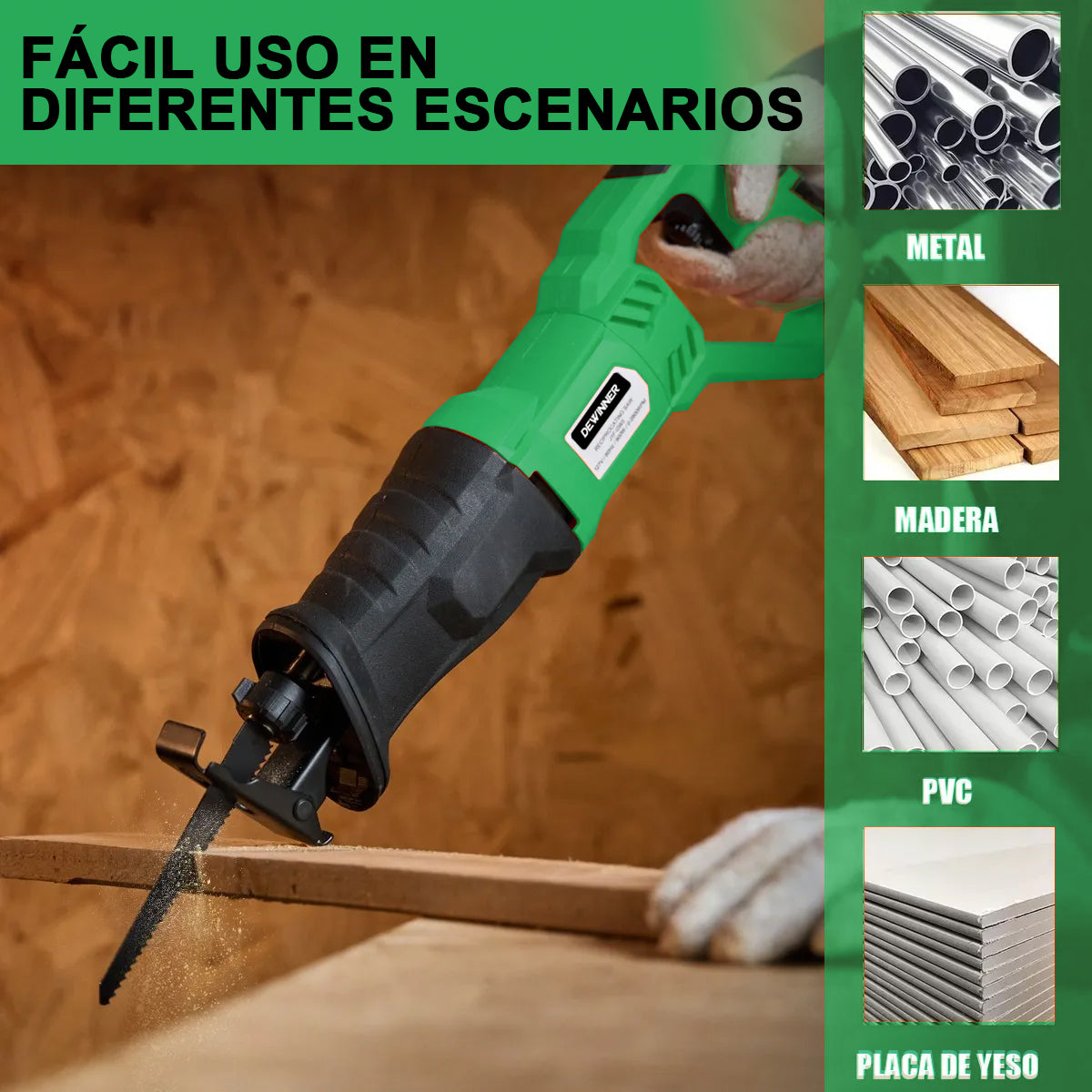 Sierra Sable 900w Velocidad Variable Industrial DEWINNER