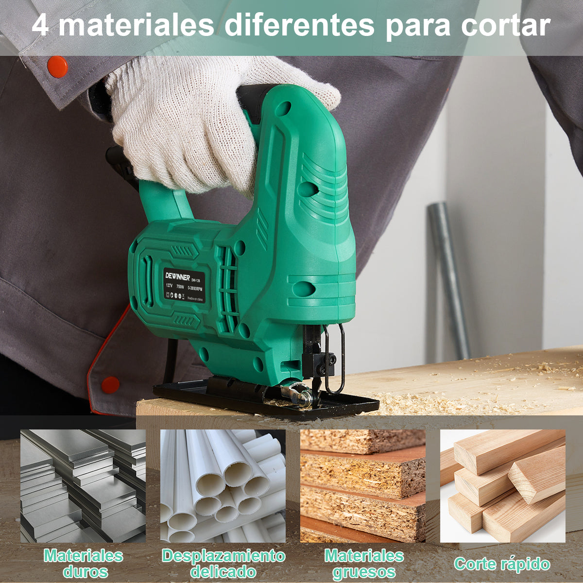 Sierra Caladora Eléctrica Profesional 750w Dewinner