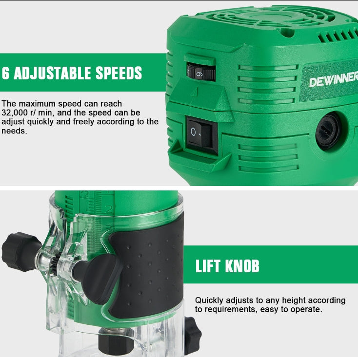 Router Dewinner 3709 Brocas Carburo 1/4