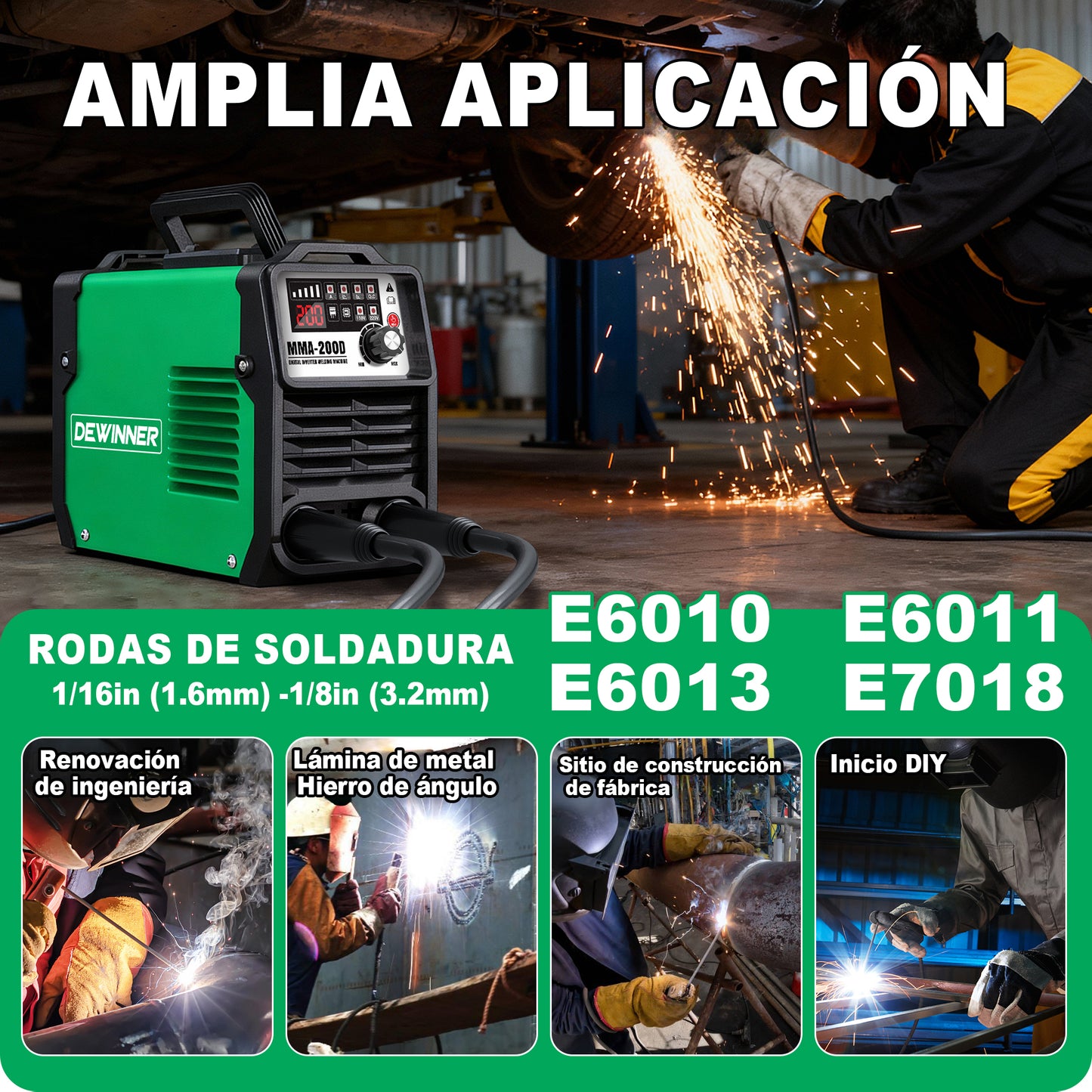 DEWINNER Soldador manual portátil de doble voltaje