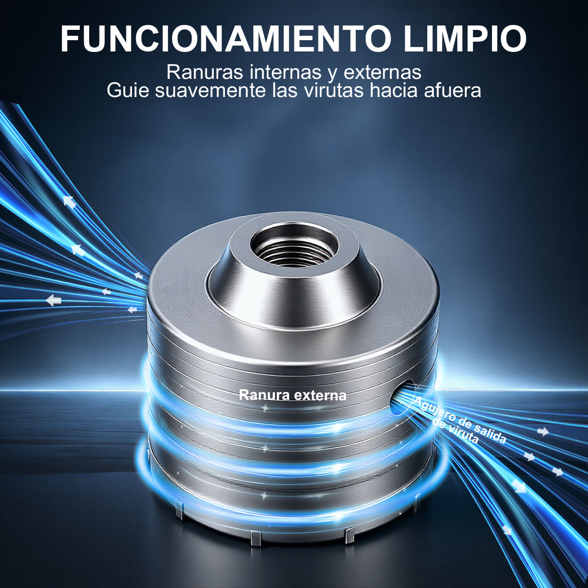 10 Brocas Pasamuros Sacabocas Para Sds Plus Y Max 35-110mm+ 6 Broas Concreto Con Estuche Dewinner