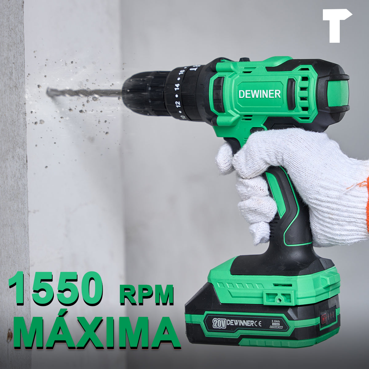 Taladro Rotomartillo DEWINNER 714 Con Estuche Y Batería 2ah