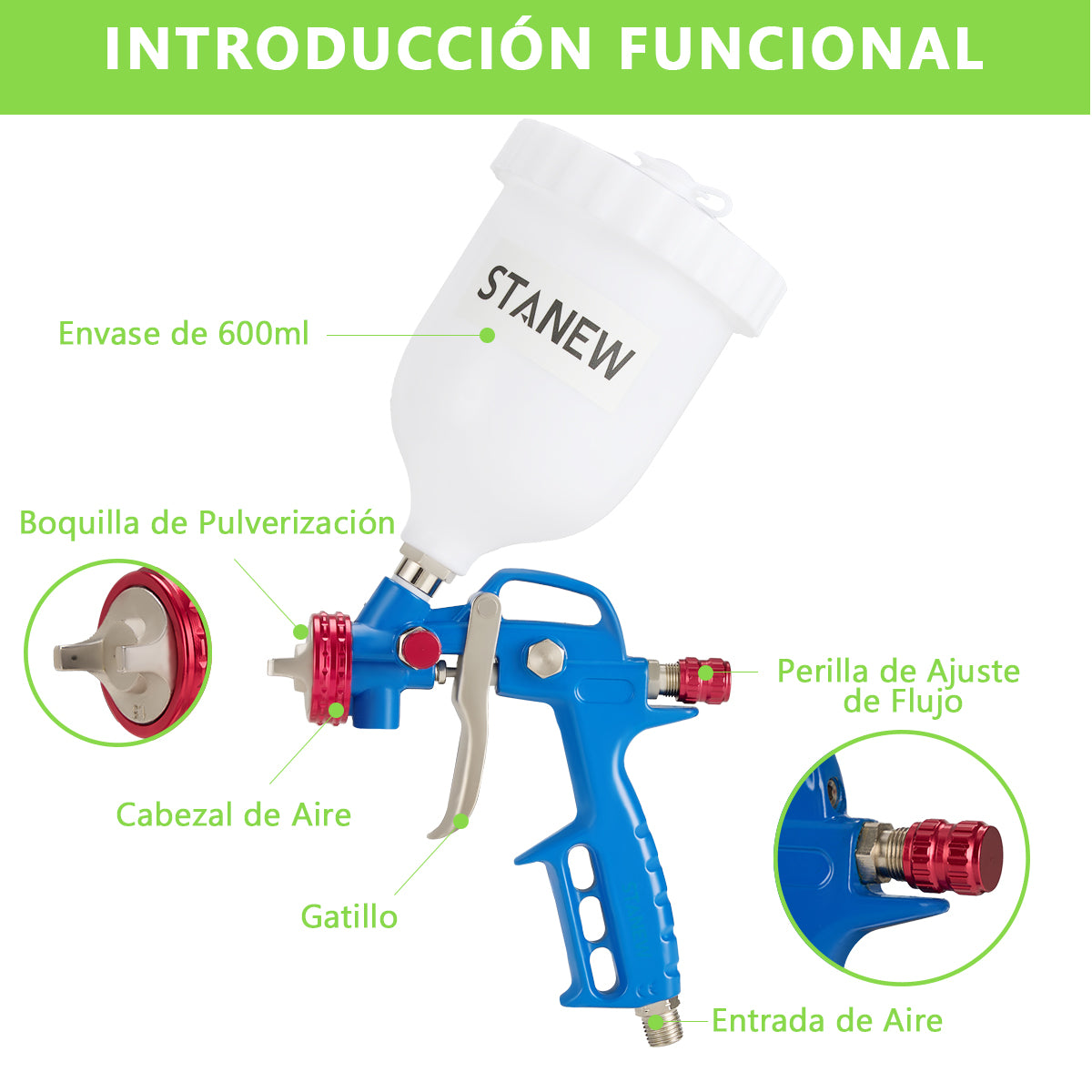 Pistola de gravedad STANEW WF-21G