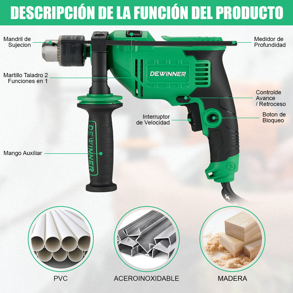 Taladro de impacto DEWINNER 7147