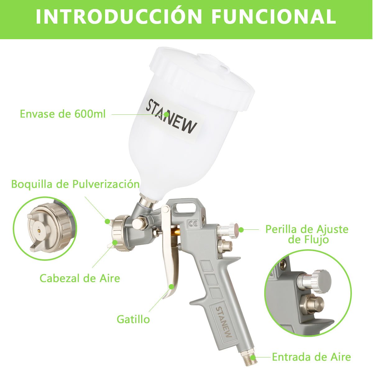 Pistola de gravedad STANEW 162A2