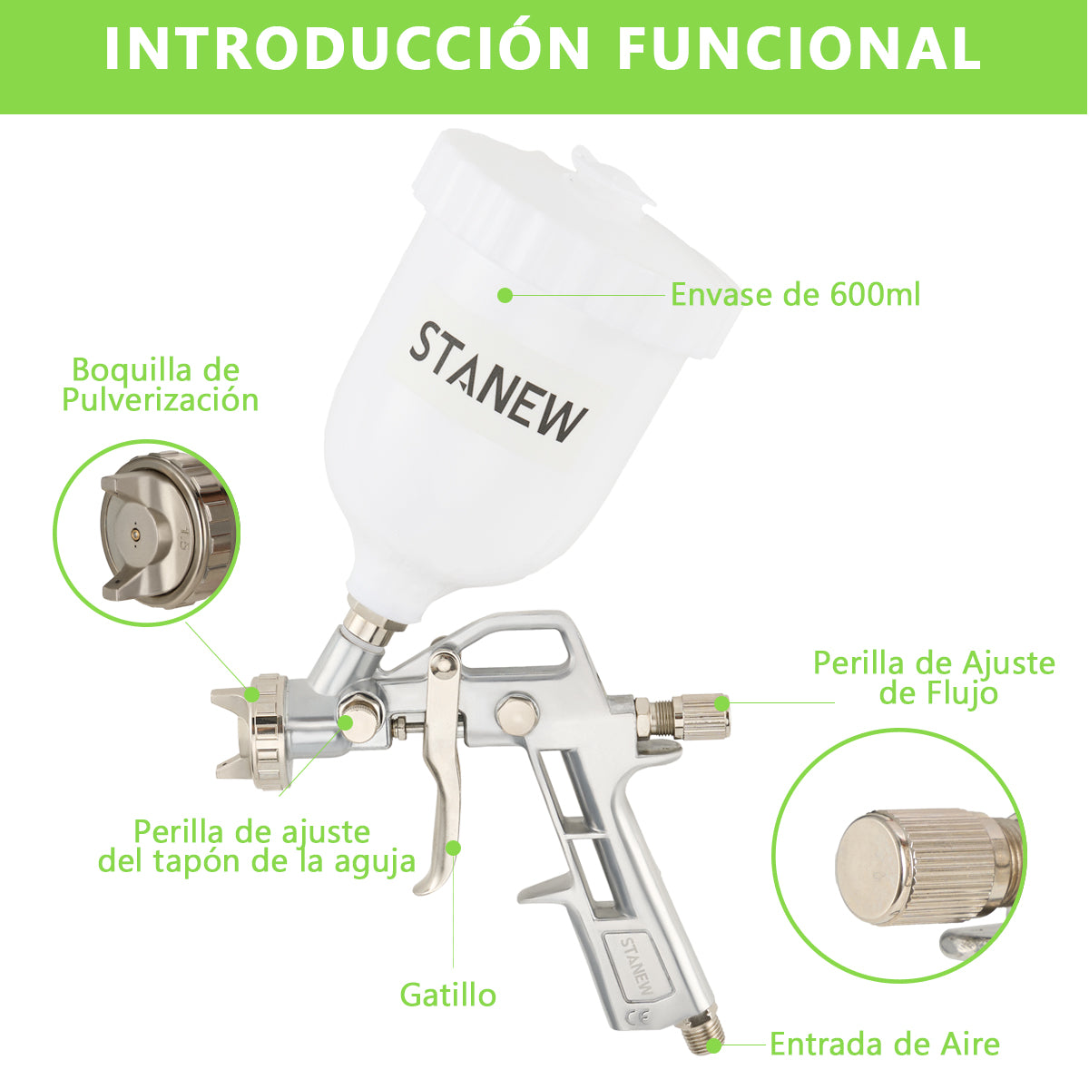 Pistola de gravedad STANEW WF11AG
